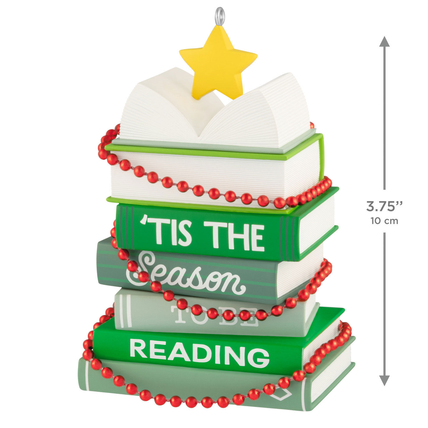 Stack of Books Keepsake Ornament measurement image number 3