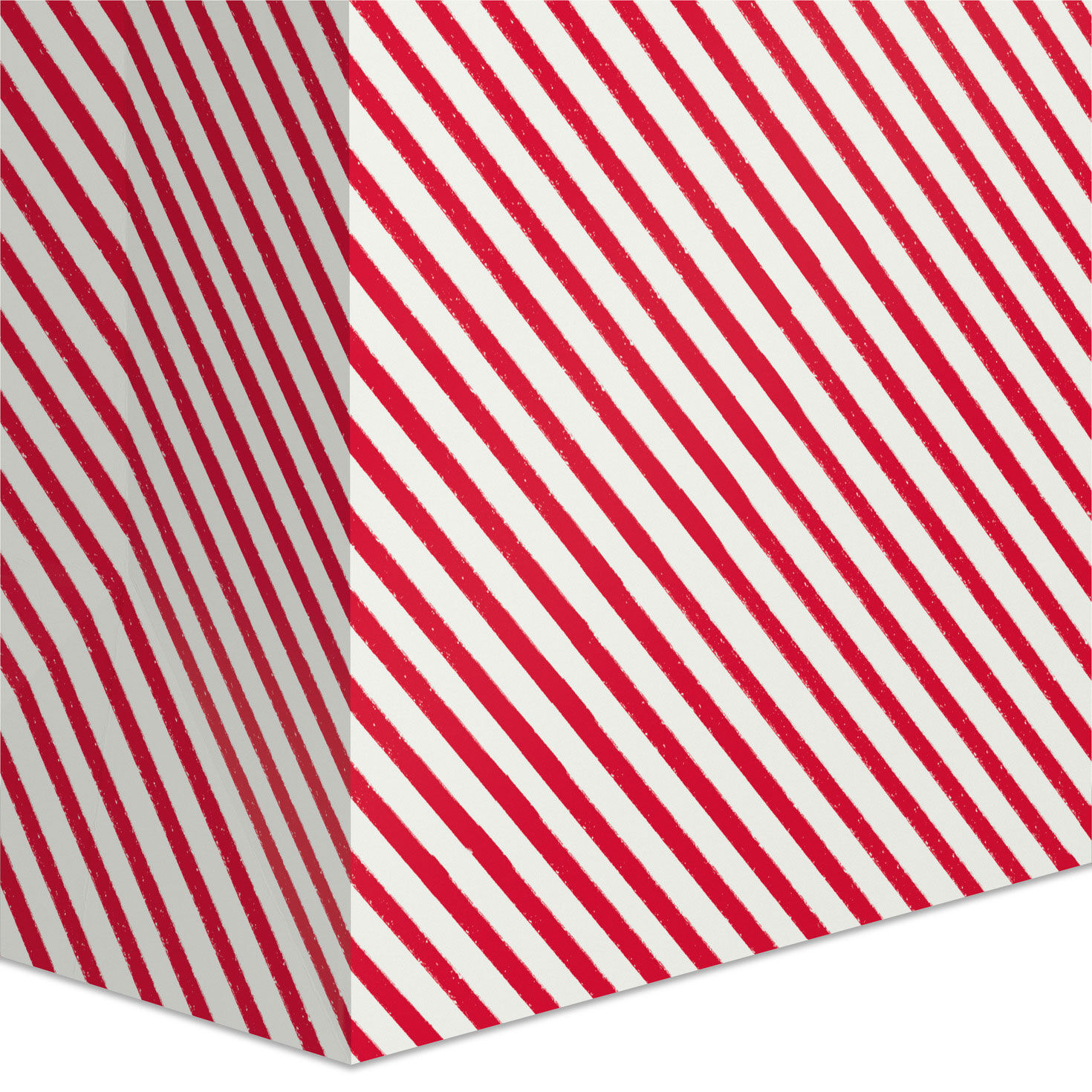 Candy Cane Stripes Christmas Gift Bag Base/Side Detail image number 5