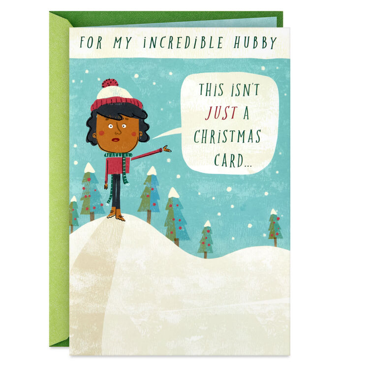 A Little Reminder of Love Funny Pop-Up Christmas Card for Husband