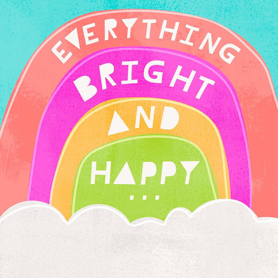 Bright and Happy Rainbow Musical Birthday Card