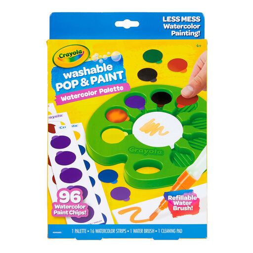 Crayola® Pop & Paint Washable Watercolor Palette, 