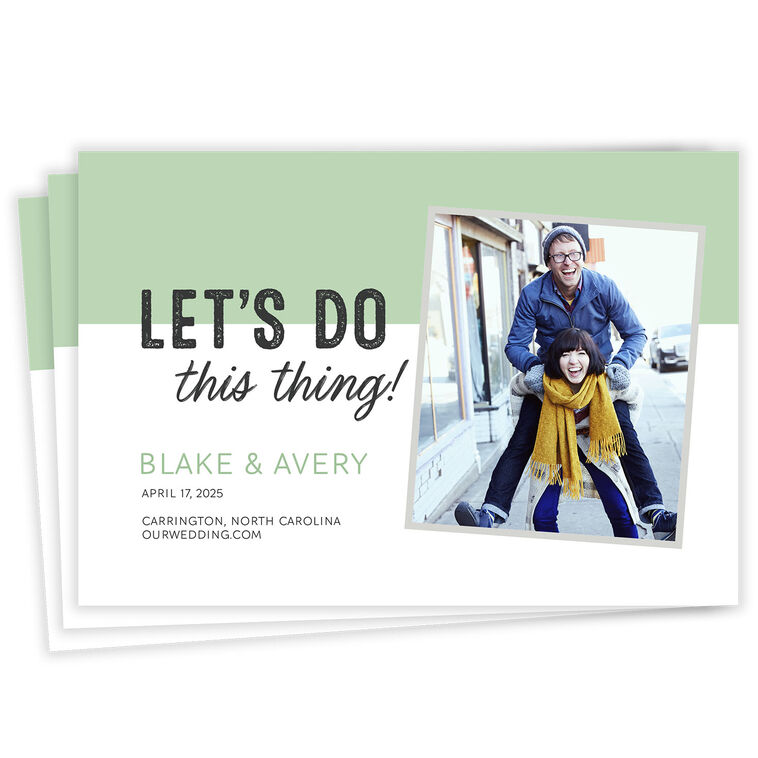 Let's Do This Thing Flat Wedding Save the Date
