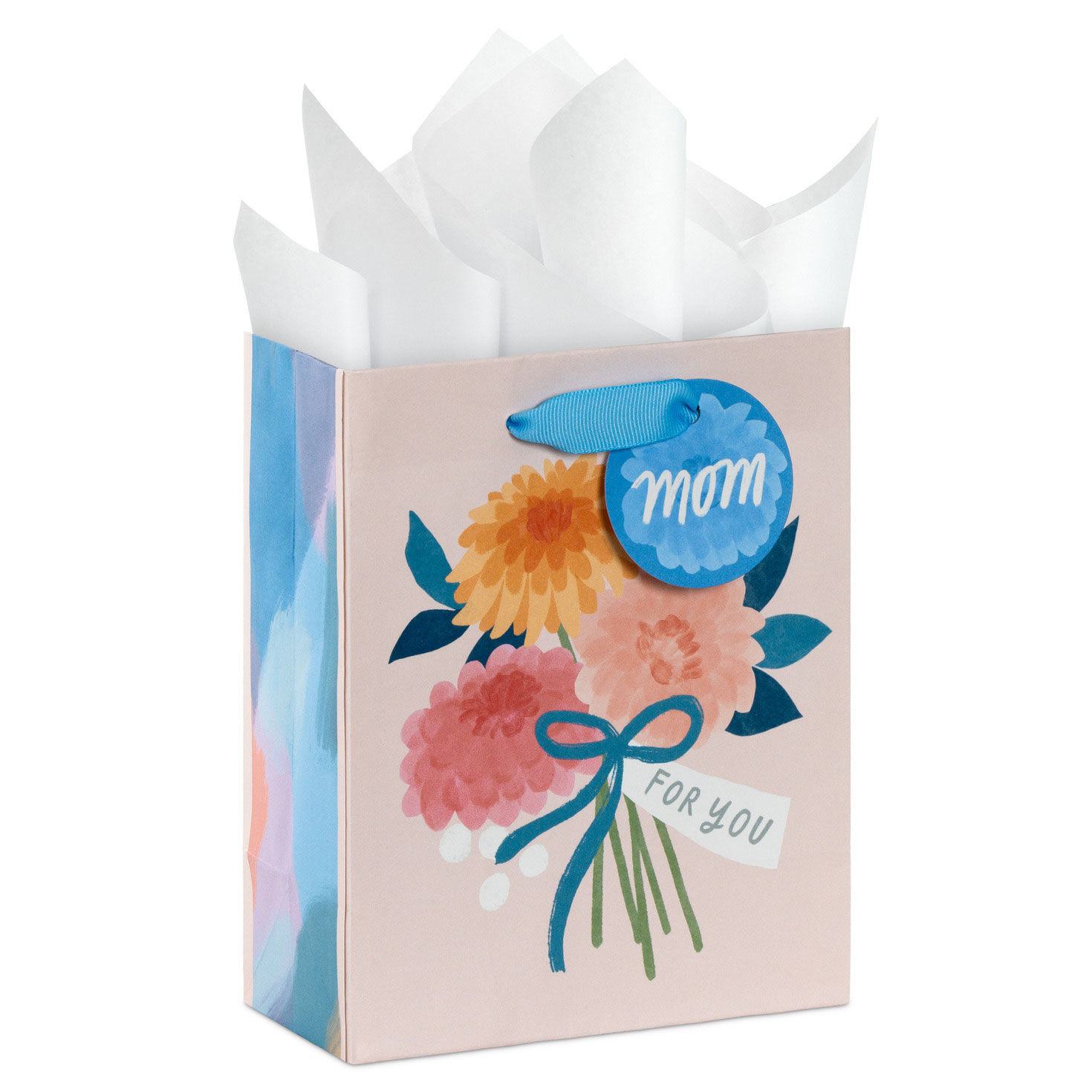 6.5" Mum Bouquet on Pink Small Mother's Day Gift Bag With Tissue Paper for only USD 5.49 | Hallmark