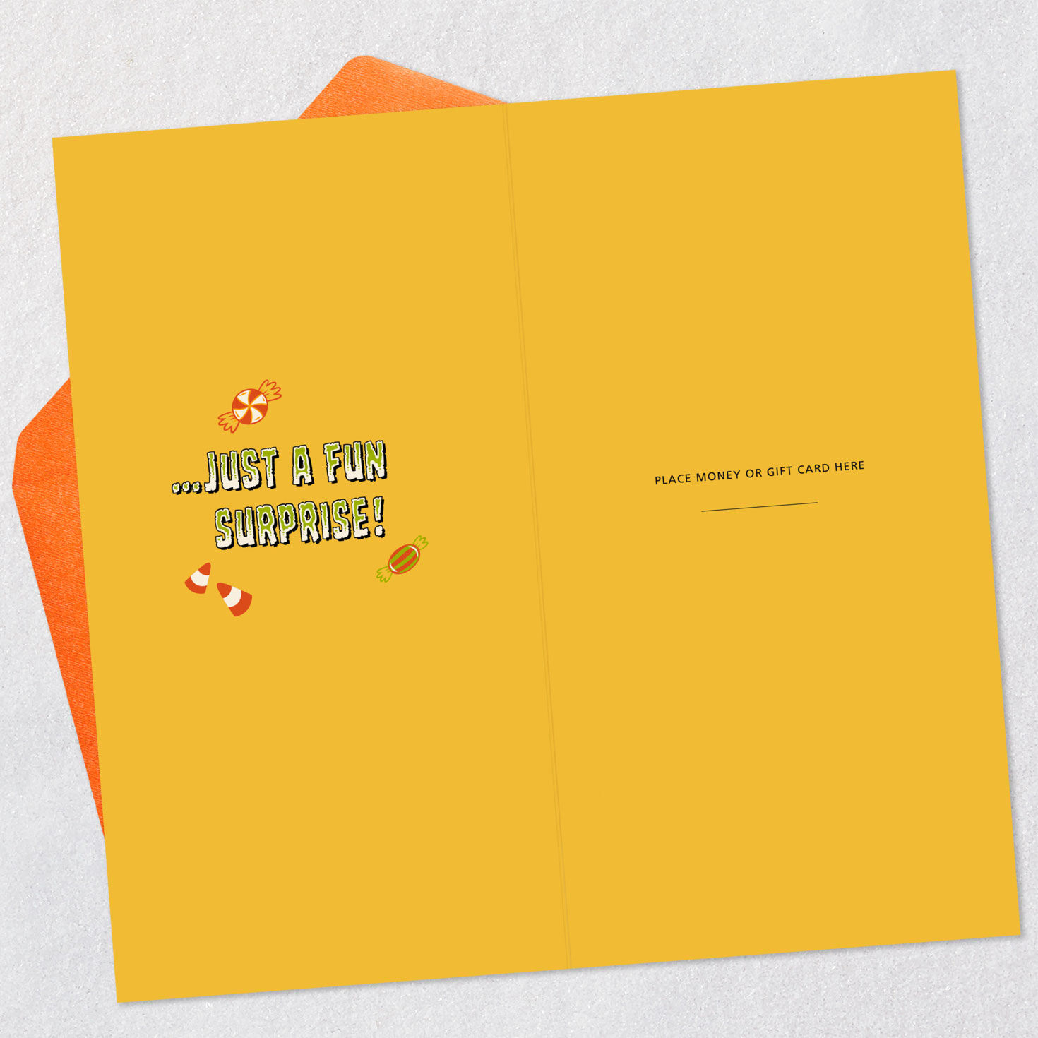 Frightful Monsters Halloween Money Holder Card Open card with envelope image number 4