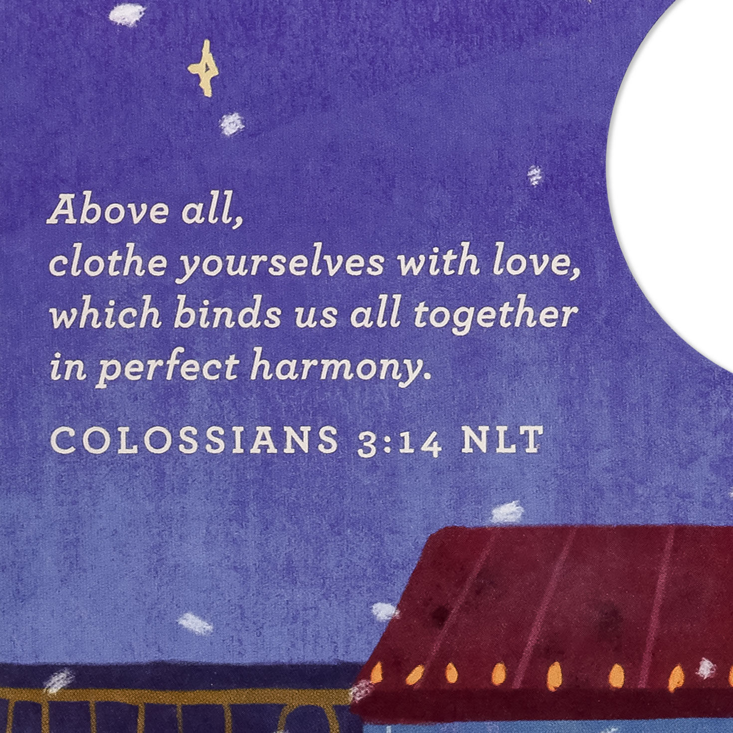 Gold Star Pine Love Religious Christmas Card scripture image number 3