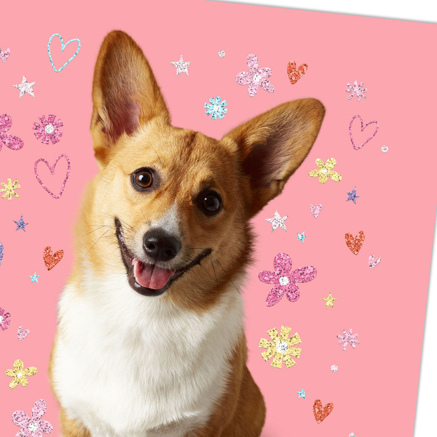 Corgi and Flowers Mother's Day Card Card Front Detail image number 4