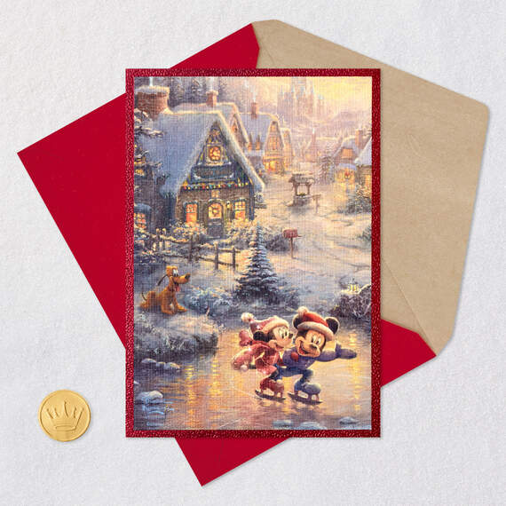 Disney Dreams Collection By Thomas Kinkade Studios Mickey and Minnie Christmas Card, , large image number 5