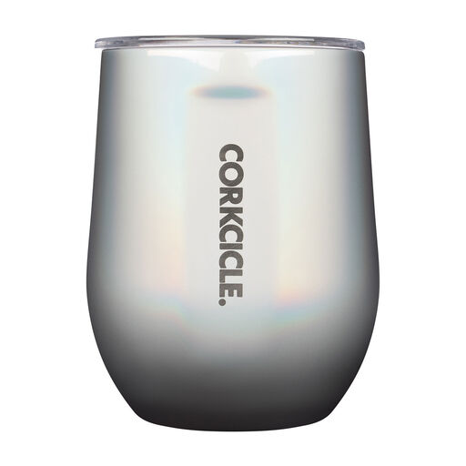 Corkcicle Prismatic Stainless Steel Stemless Wine Glass, 12 oz., 