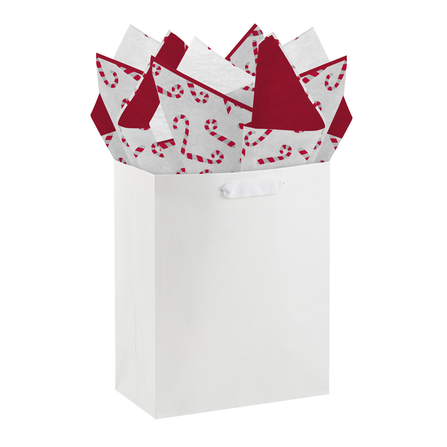 Candy Canes/Red/White 3-Pack Christmas Tissue Paper in use image number 5