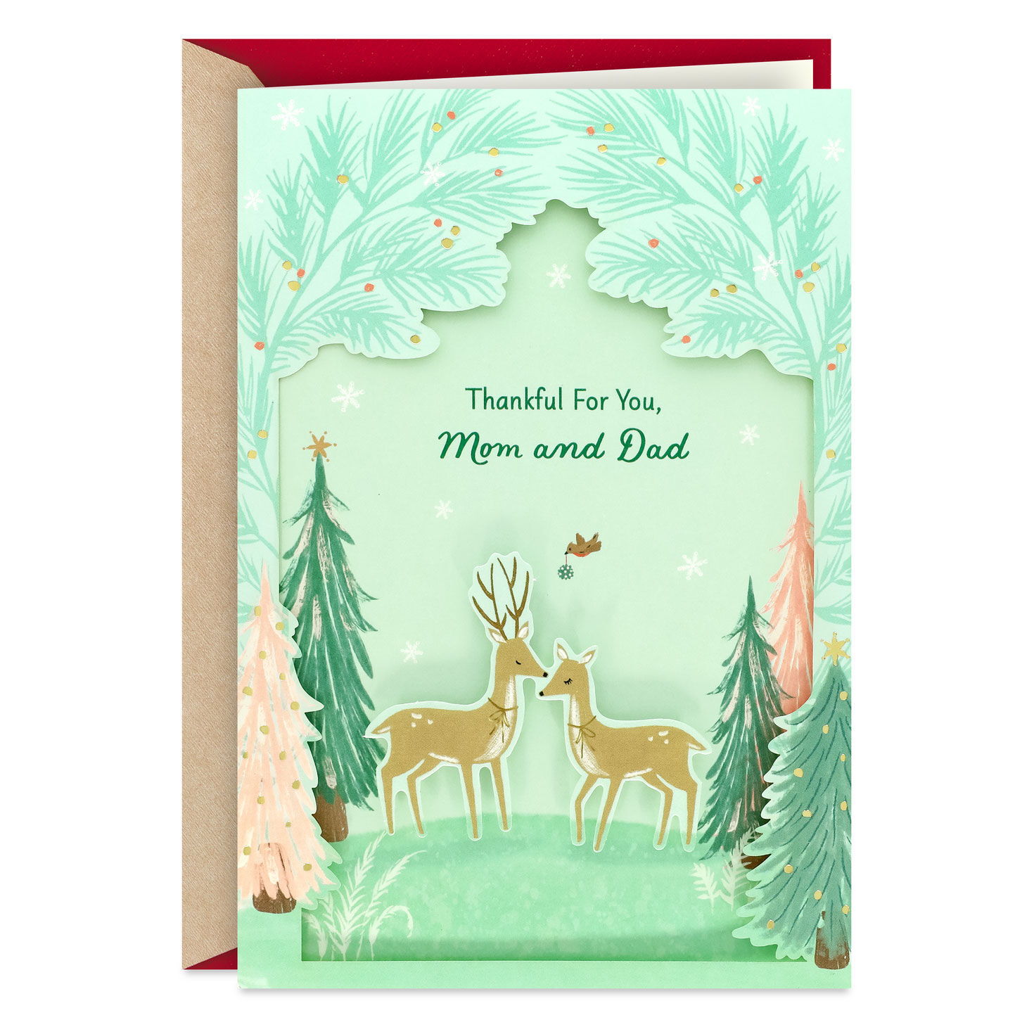 Thankful for You Christmas Card for Mom and Dad