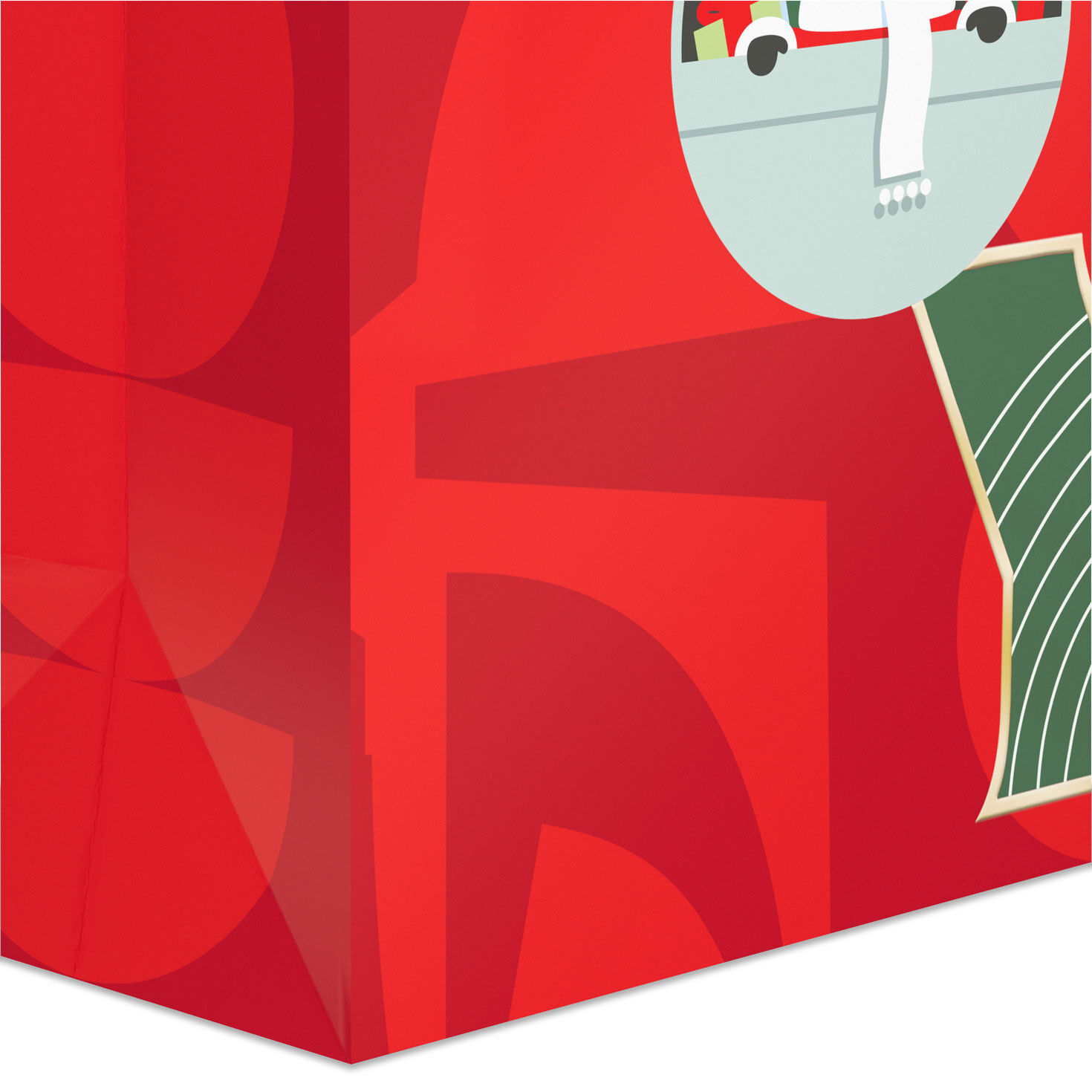 Grogu in Joy Lettering Large Christmas Gift Bag Base/Side Detail image number 5