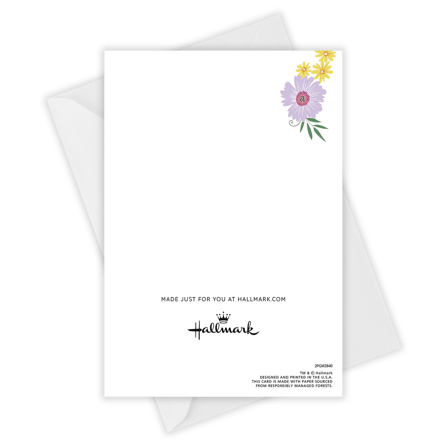 Floral Heart Personalized Mother's Day Card Card Back with Envelope image number 4