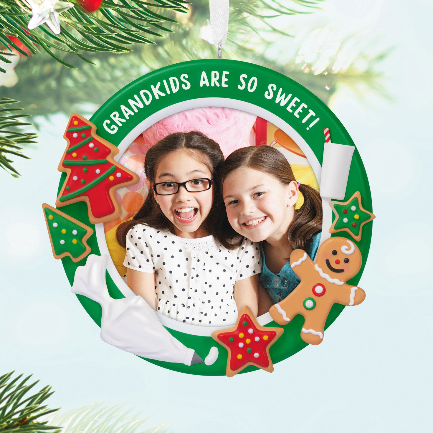 Grandkids Are So Sweet Personalized Ornament, Custom Photo for only USD 24.99 | Hallmark