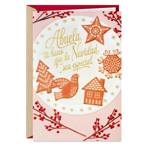 Ways You Show Love Spanish-Language Christmas Card for Grandma, 