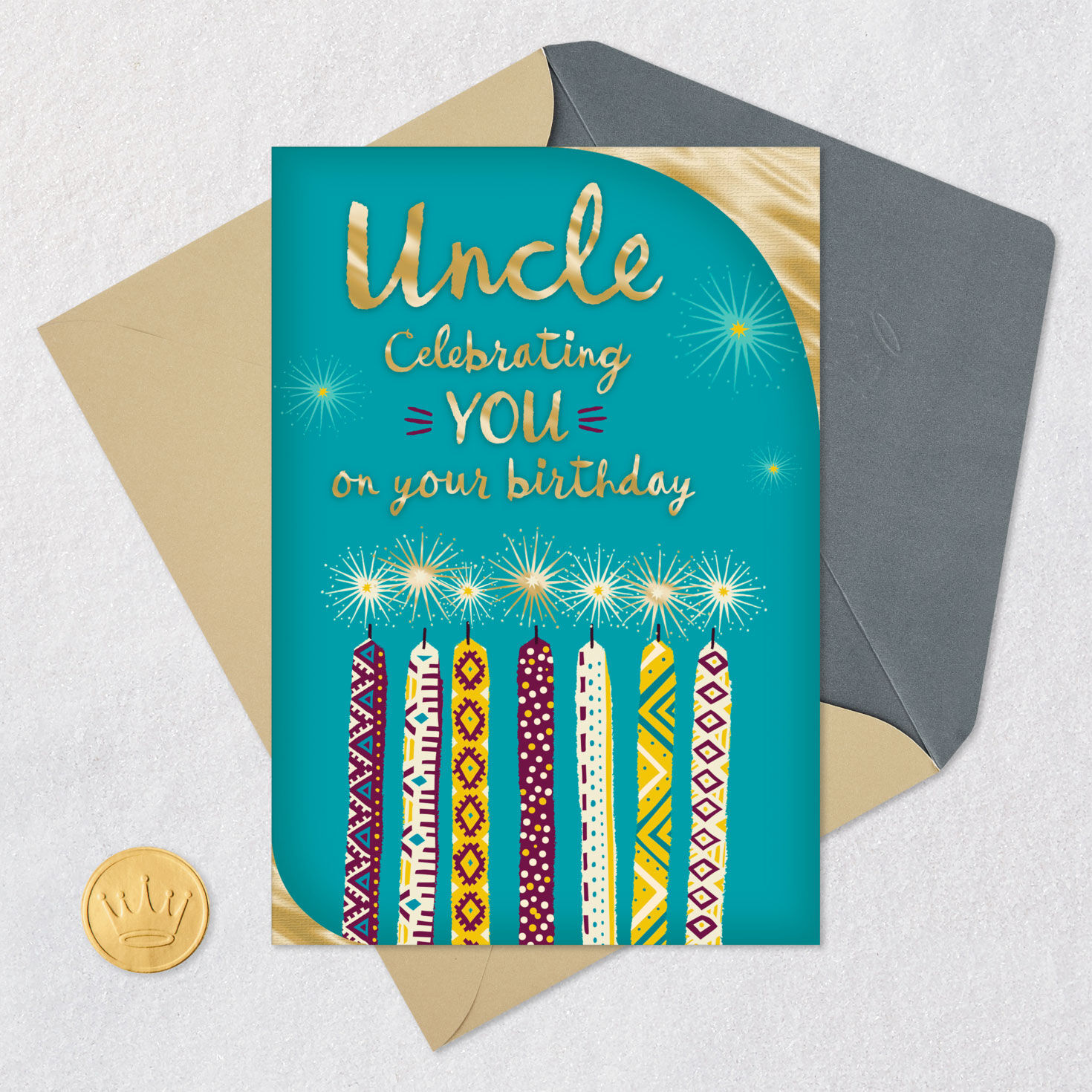 Sparkling Birthday Candles Uncle Birthday Card  image number 6