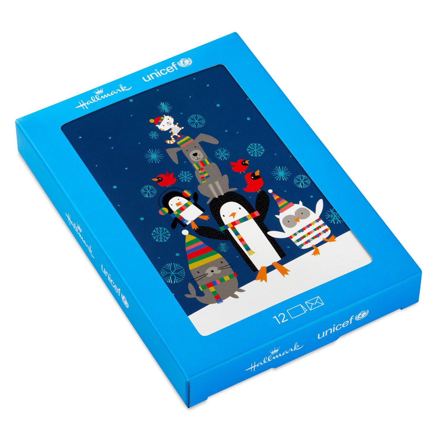 UNICEF Cute Critter Pyramid Boxed Christmas Cards, Pack of 12 for only USD 12.50 | Hallmark
