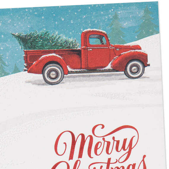 Vintage Red Truck and Tree Money Holder Christmas Card, , large image number 4