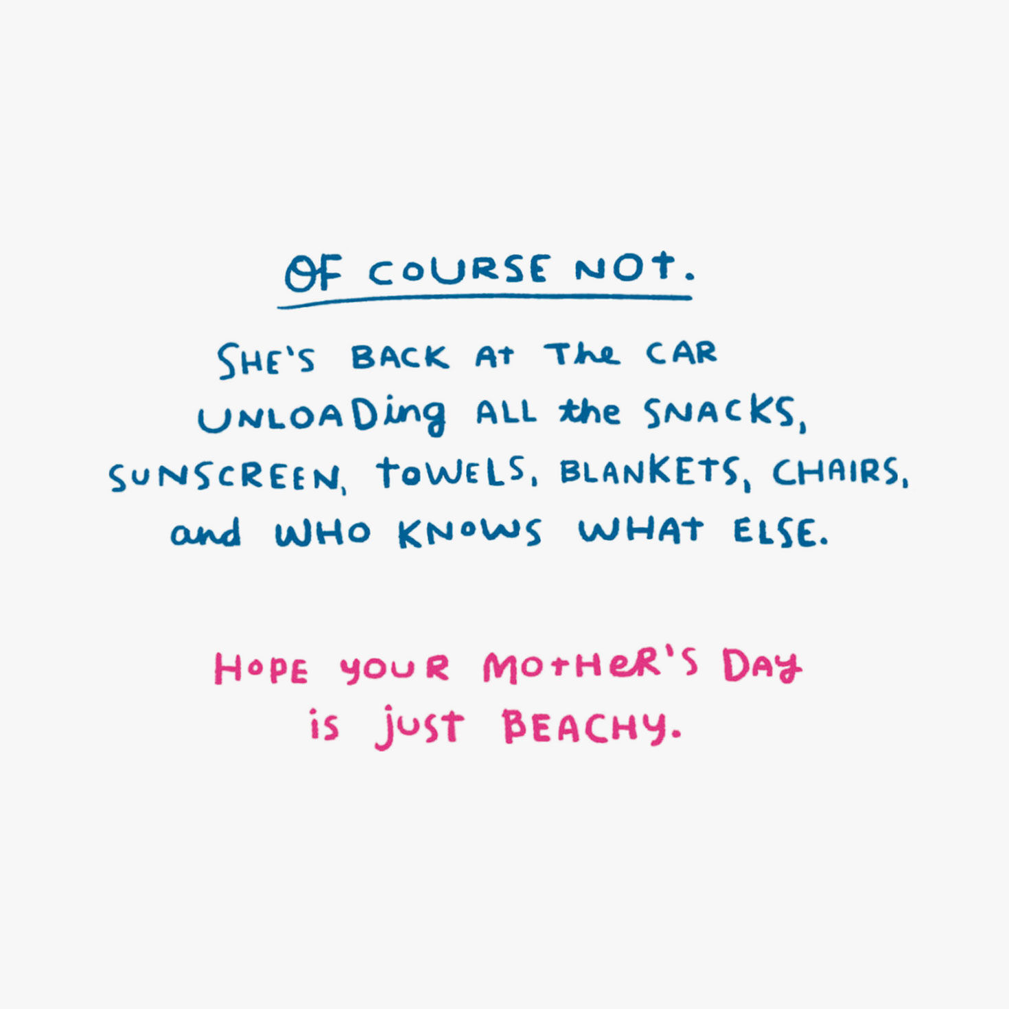 Crowded Beach Photo Mother's Day Card  image number 2