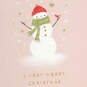 A Very Merry Christmas Snowman and Cardinal Christmas Card, , large image number 4