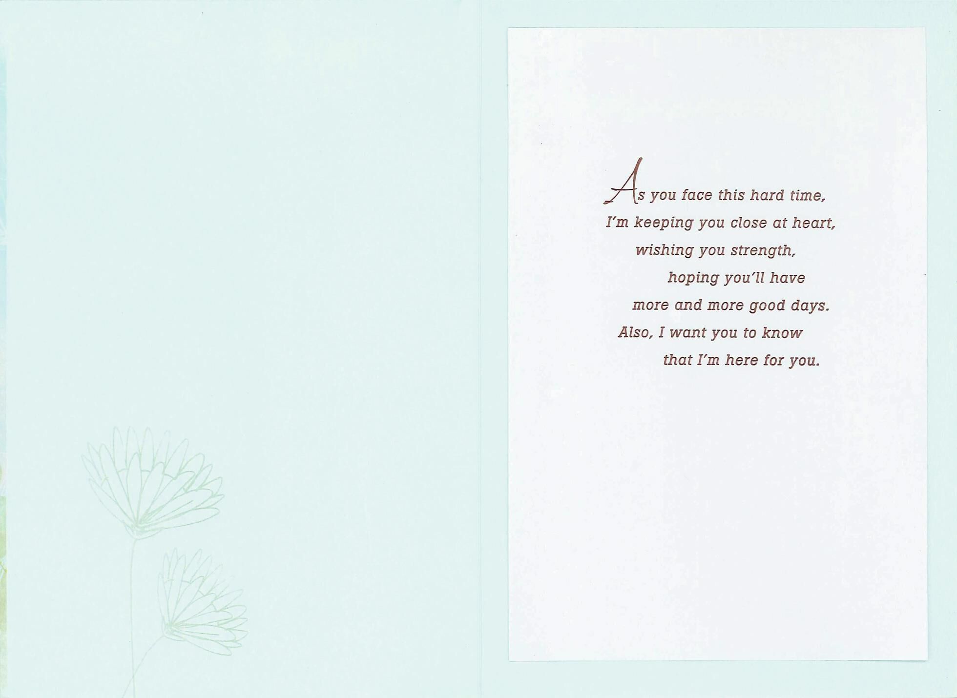 Pastel Mums and Daisies Encouragement Card