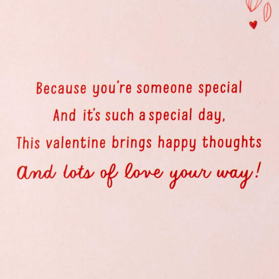 Happy Thoughts and Lots of Love Valentine's Day Card, , large image number 2
