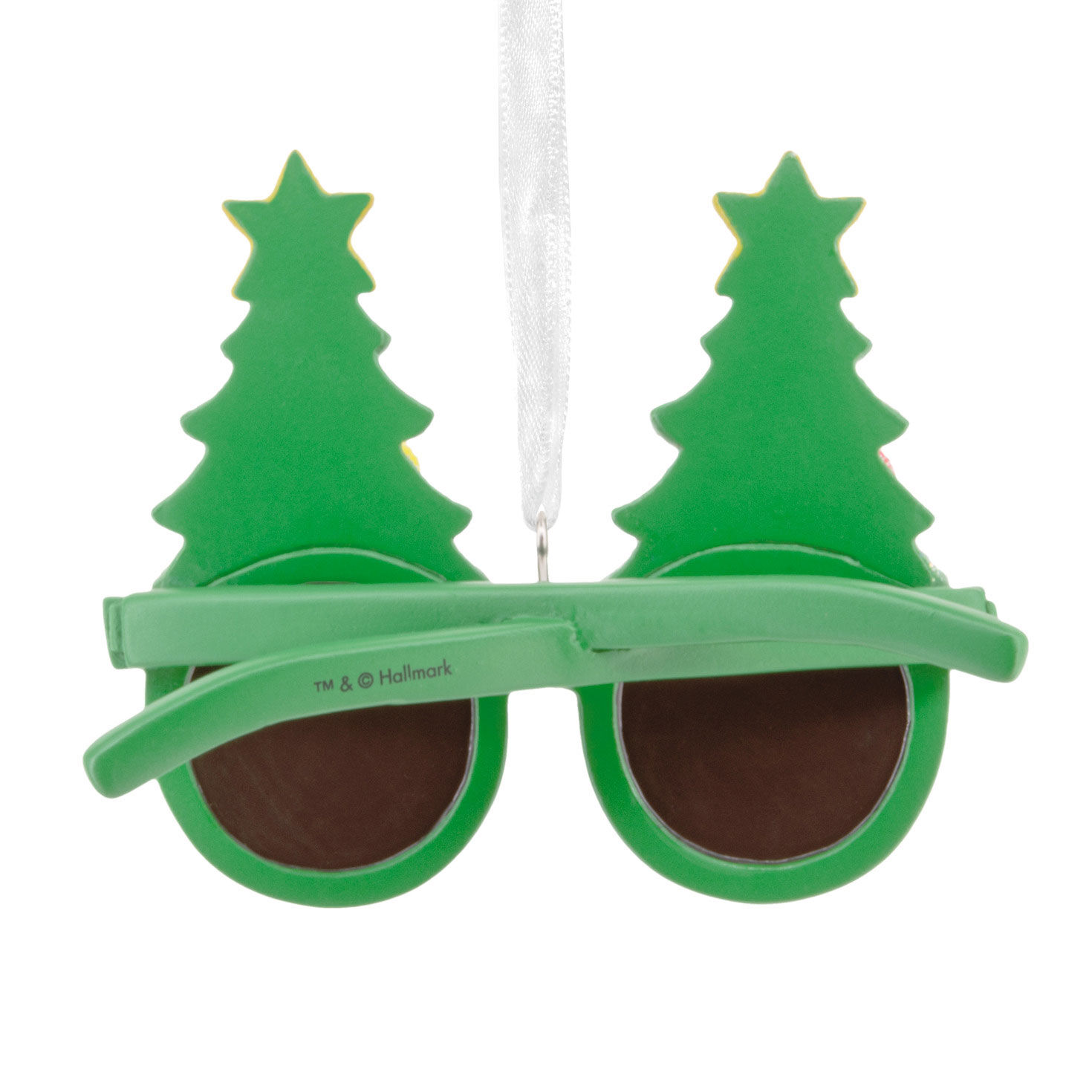 Christmas Tree Glasses Christmas Ornament Back image number 6