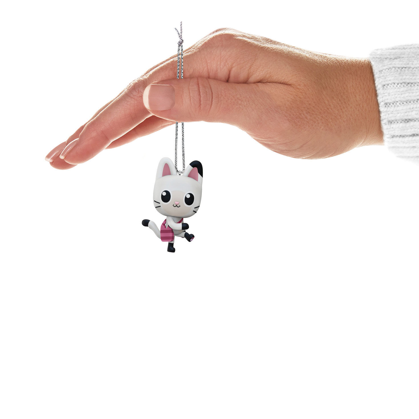 Gabby's Dollhouse Panda Cat Keepsake Ornament hand holding item image number 4