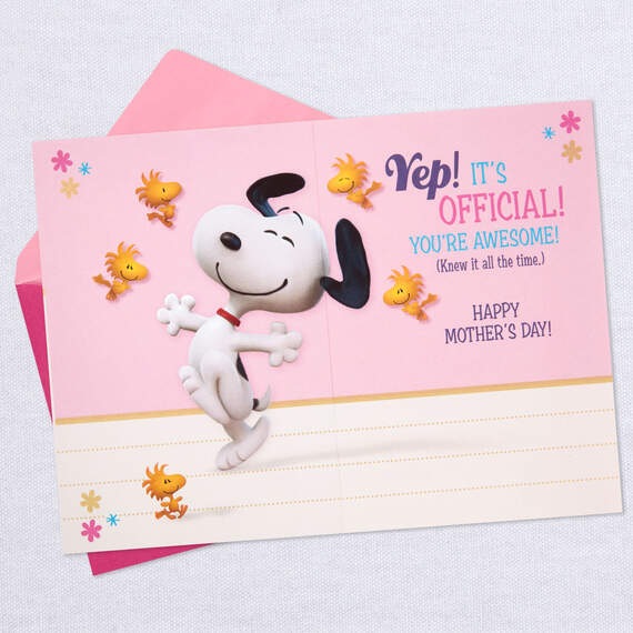 Peanuts® Snoopy Awesome Nana Checklist Mother's Day Card, , large image number 3