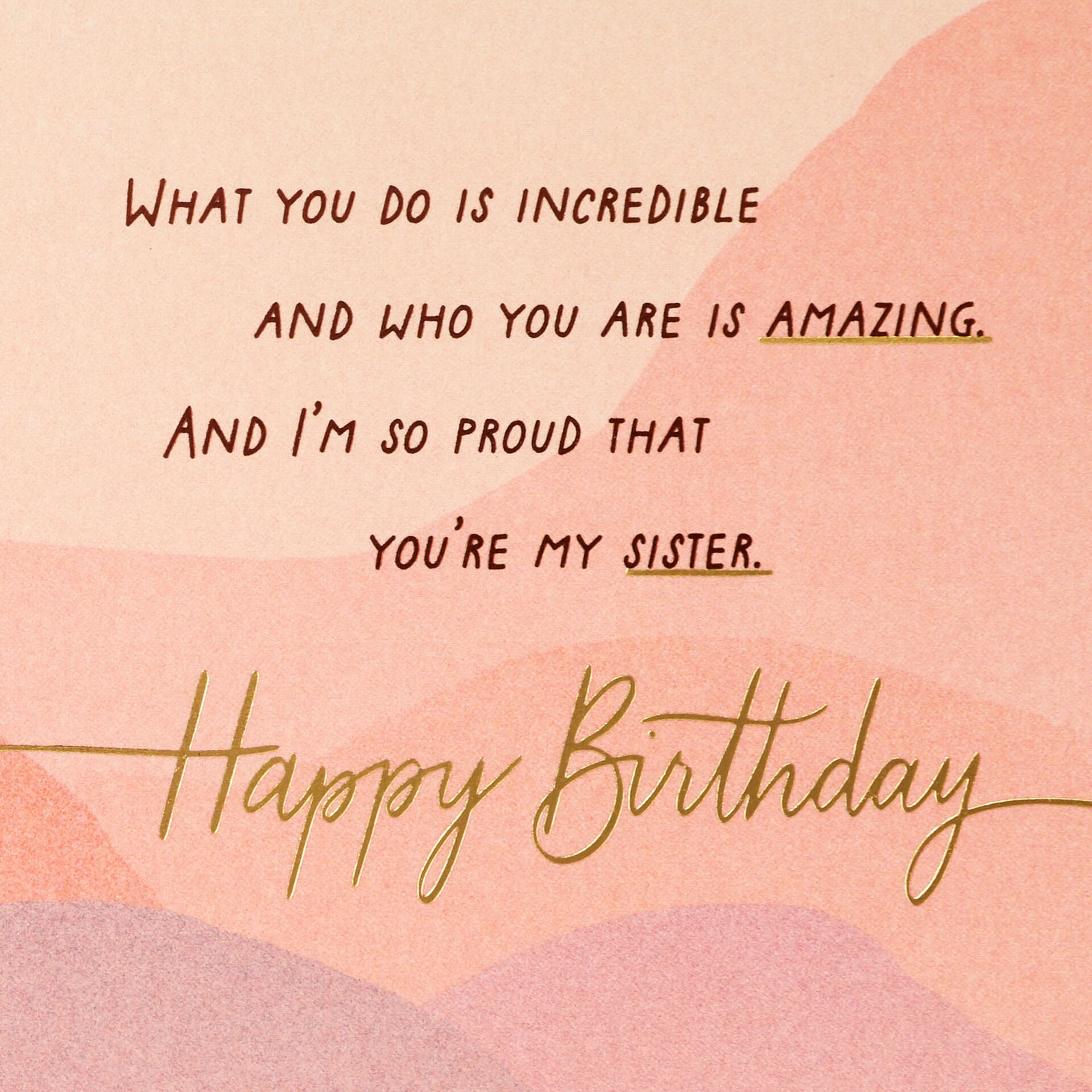 You're an Inspiration to Me Birthday Card for Sister Greeting Cards