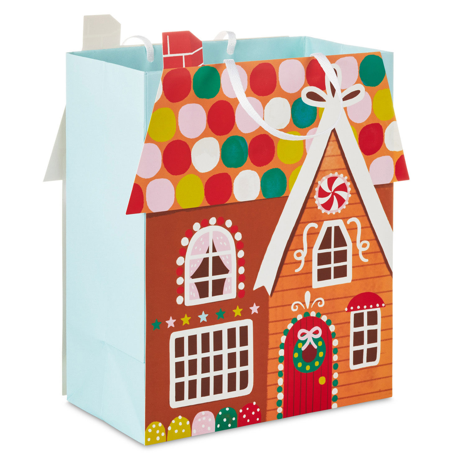 9.6" Gingerbread House Medium Christmas Gift Bag for only USD 3.99 | Hallmark