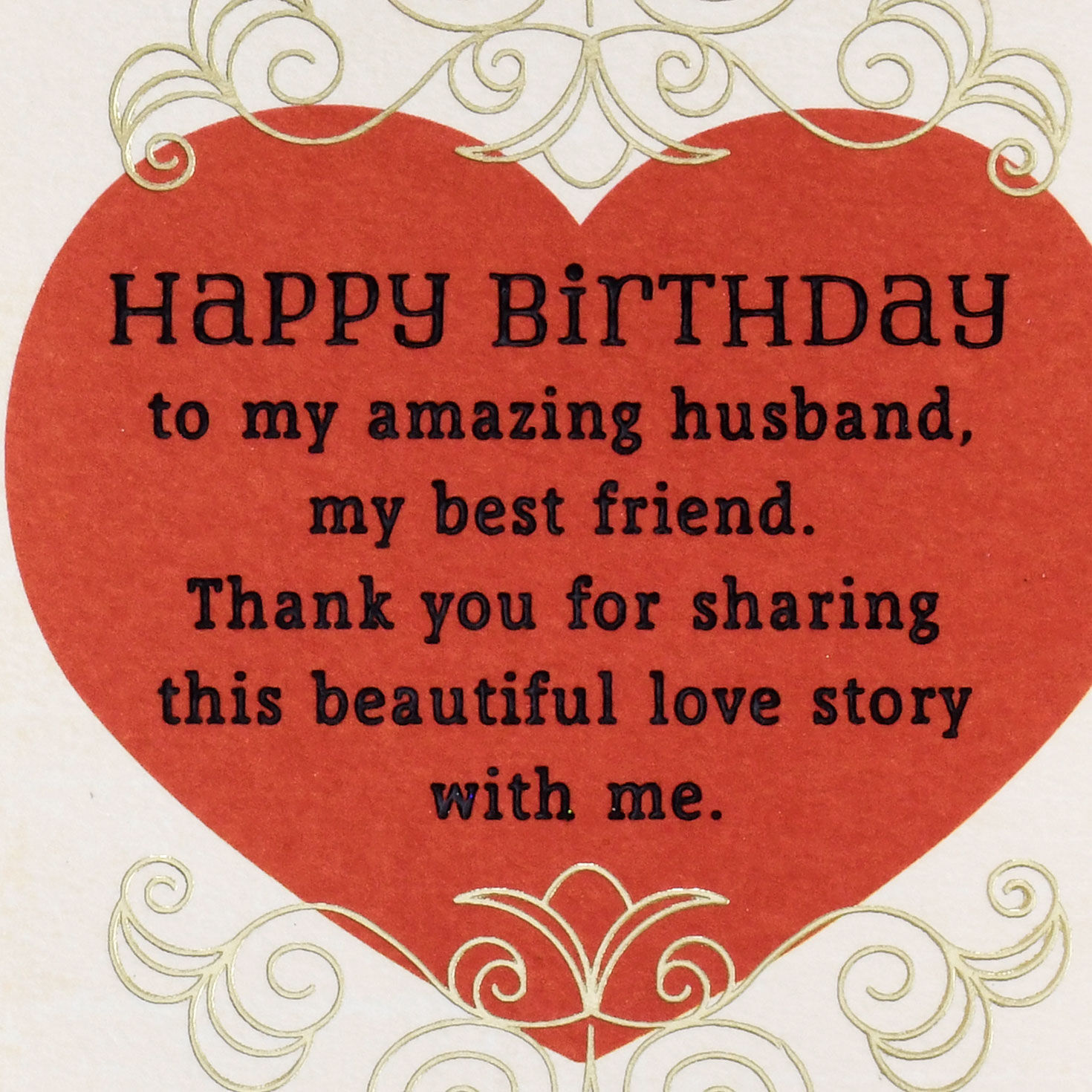 Couple on Scooter Husband Birthday Card sentiment image number 3
