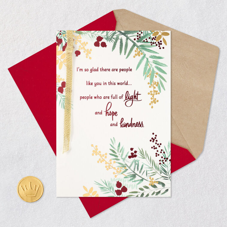 Modern Greenery Christmas Card Card Front Detail image number 6