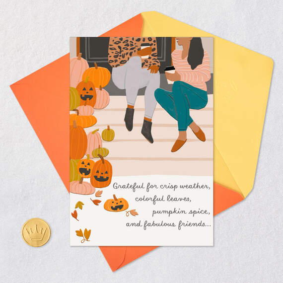 Grateful for Friends Like You Halloween Card, , large image number 5