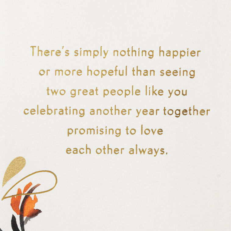 Surrounded By Loving Wishes Anniversary Card for Couple, , large image number 2