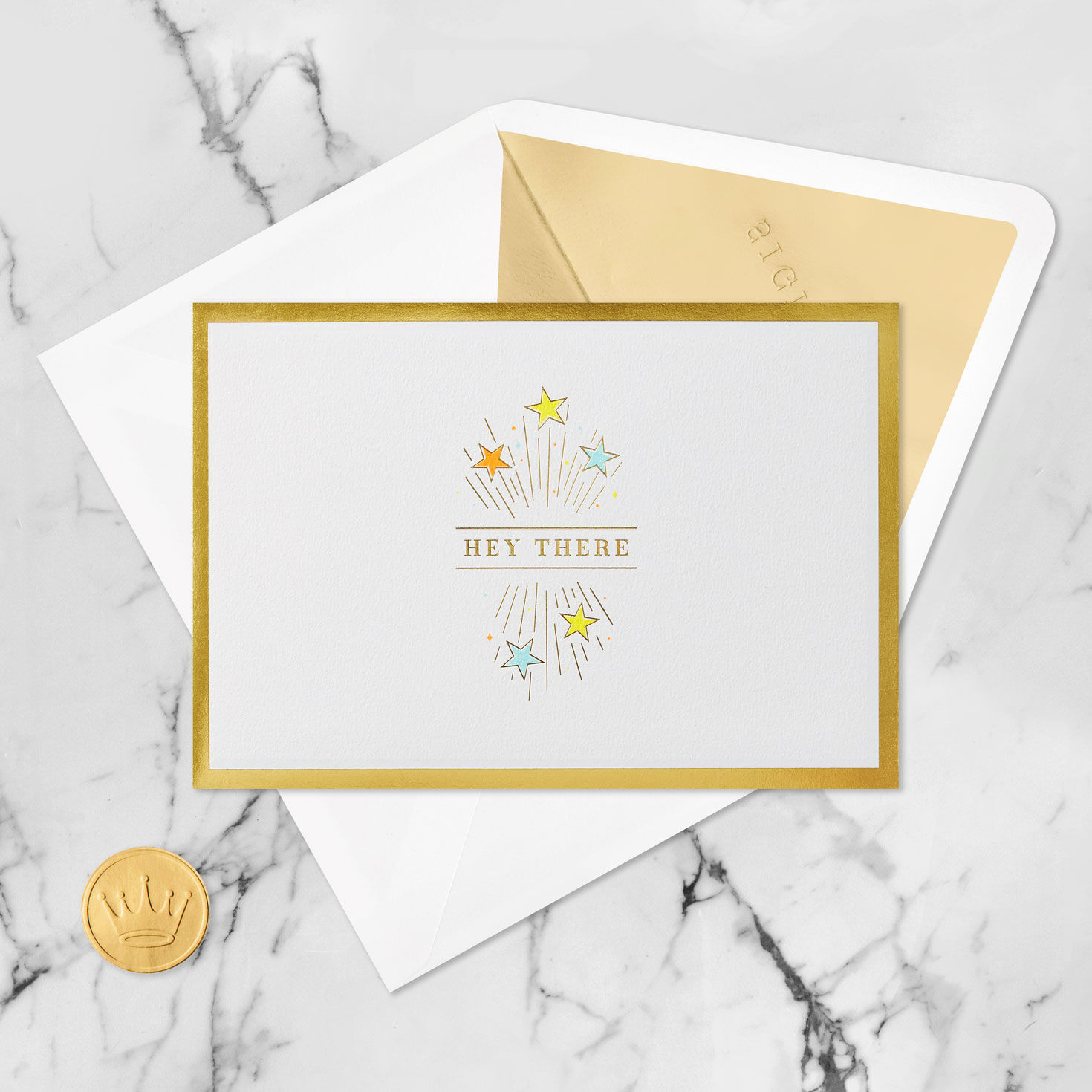 Colorful Stars Pop-up Encouragement Card Card Front with Envelope and Gold Seal image number 6