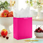 9.6" Hot Pink Medium Gift Bag, Hot Pink, large image number 2
