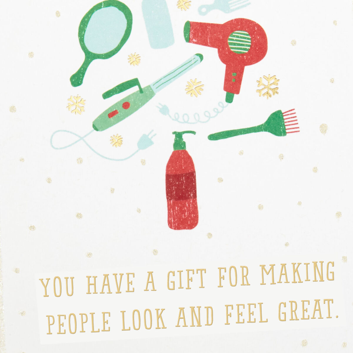 You Have a Gift Thank You Christmas Card for Hair Stylist Greeting