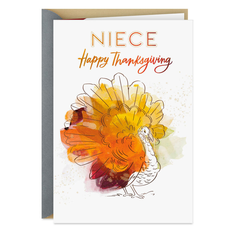 Feeling So Thankful for You Thanksgiving Card for Niece
