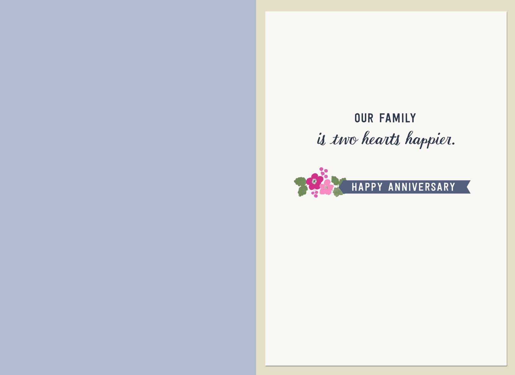 Two Hearts Happier Anniversary Card