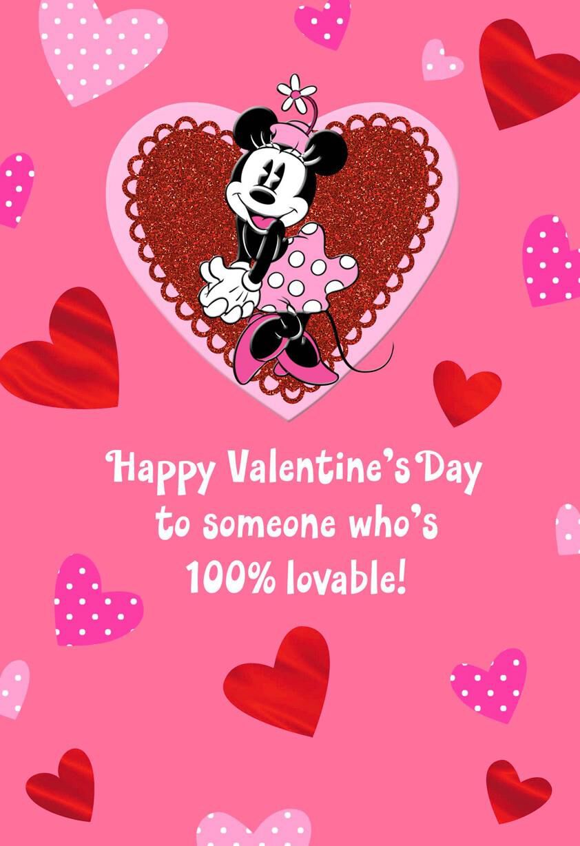 Minnie Mouse Lovable Valentine's Day Card