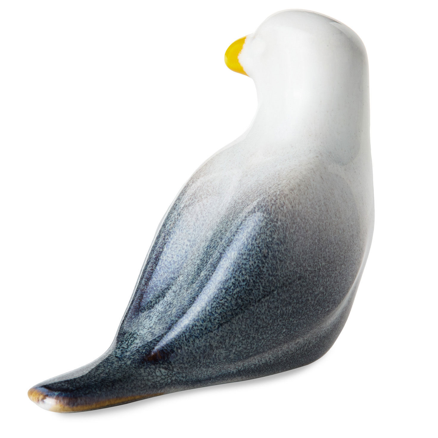 Gray and White Ceramic Eagle Figurine back image number 2