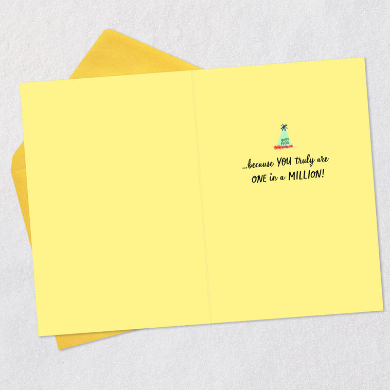 You're One In A Million Birthday Card, , large image number 3