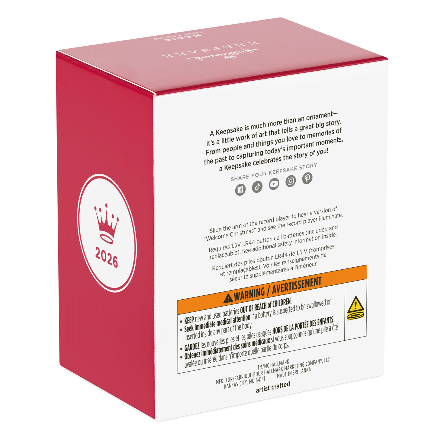 Grinch Record Player Keepsake Ornament package back image number 8