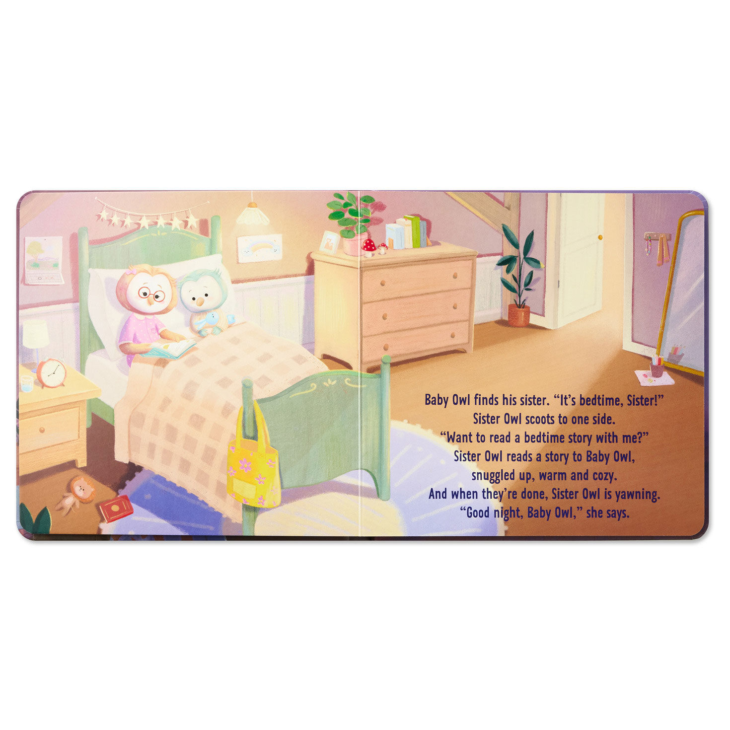 Goodnight Baby Owl Board Book for Kids open spread image number 4