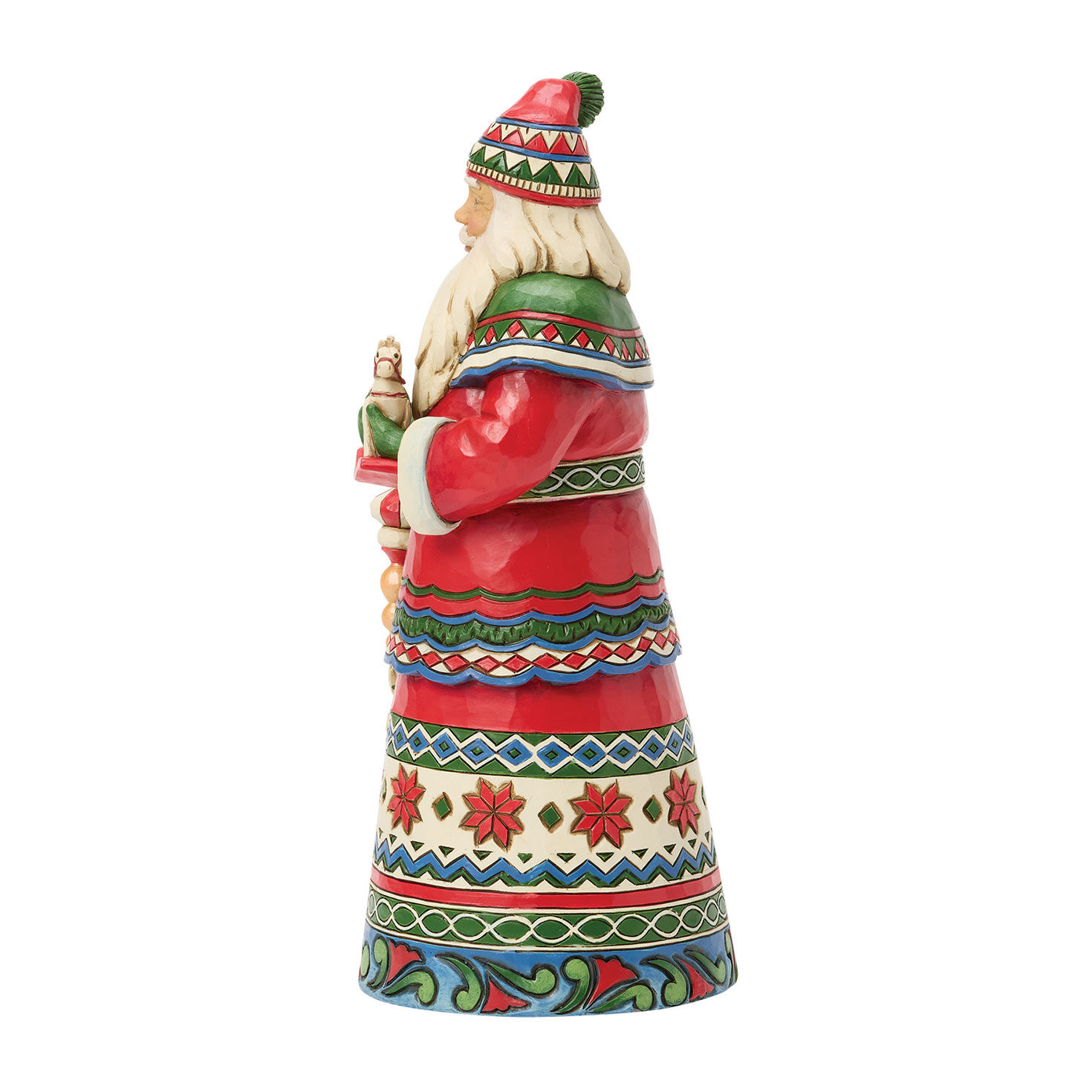 Nordic Santa With Rocking Horse Toy Jim Shore Statue side image number 3