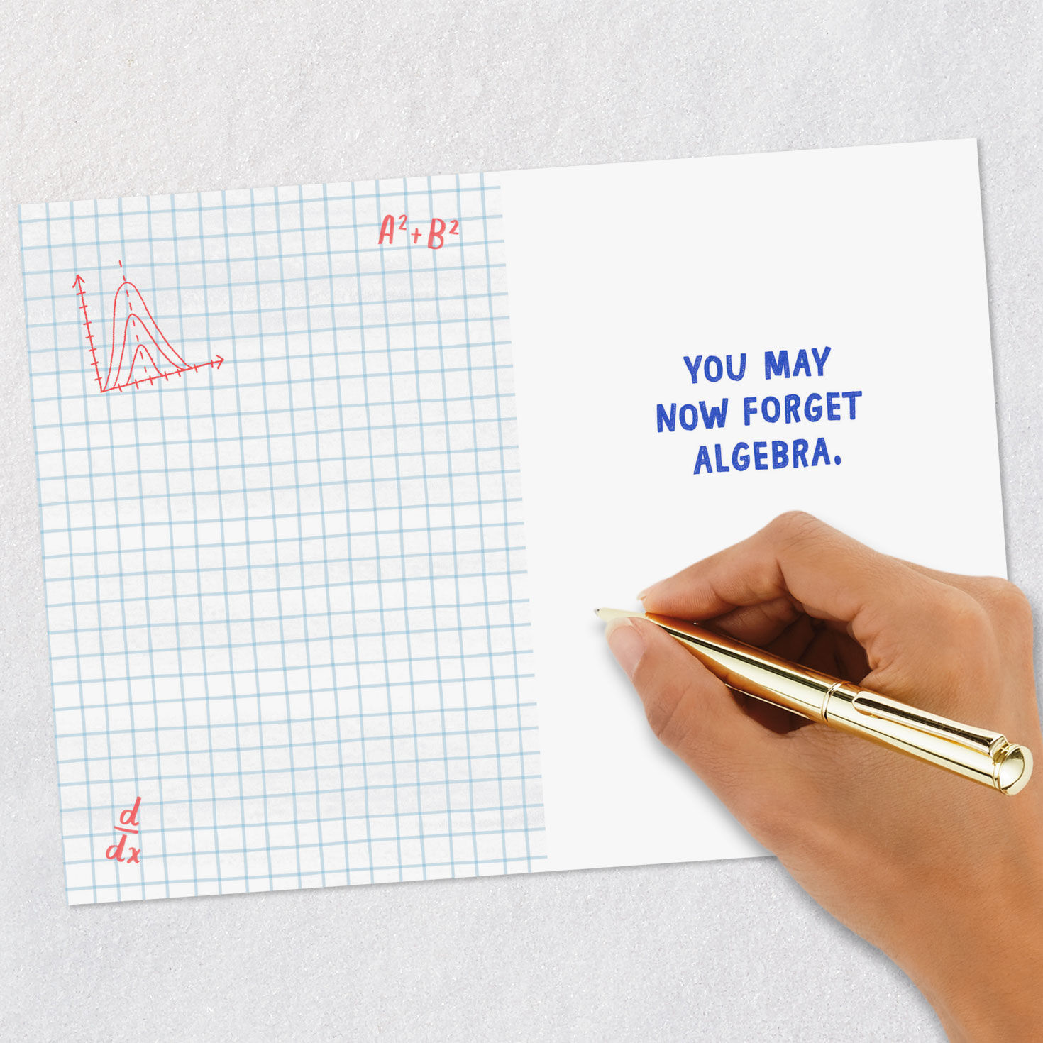 Math Grid Paper Funny Graduation Card Signing card image number 6