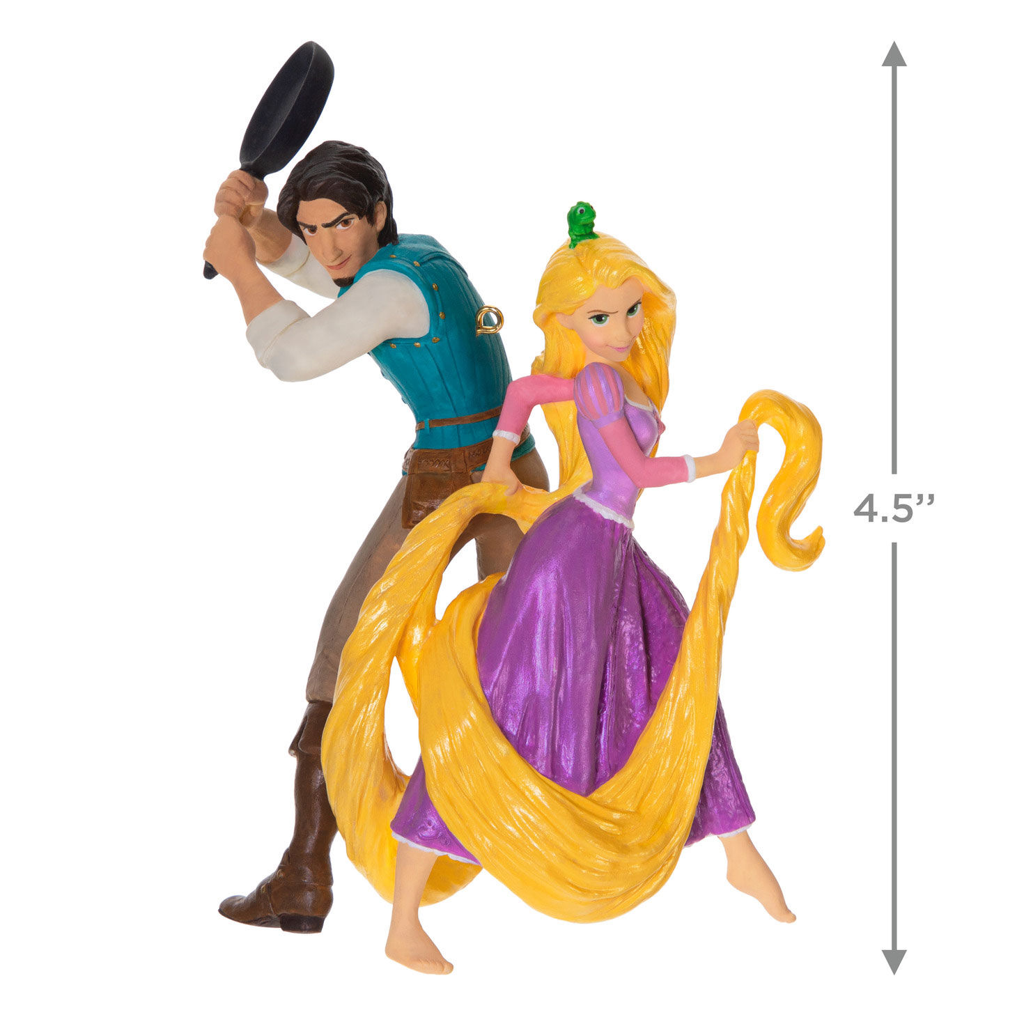 Rapunzel and Flynn Rider Keepsake Ornament measurement image number 3