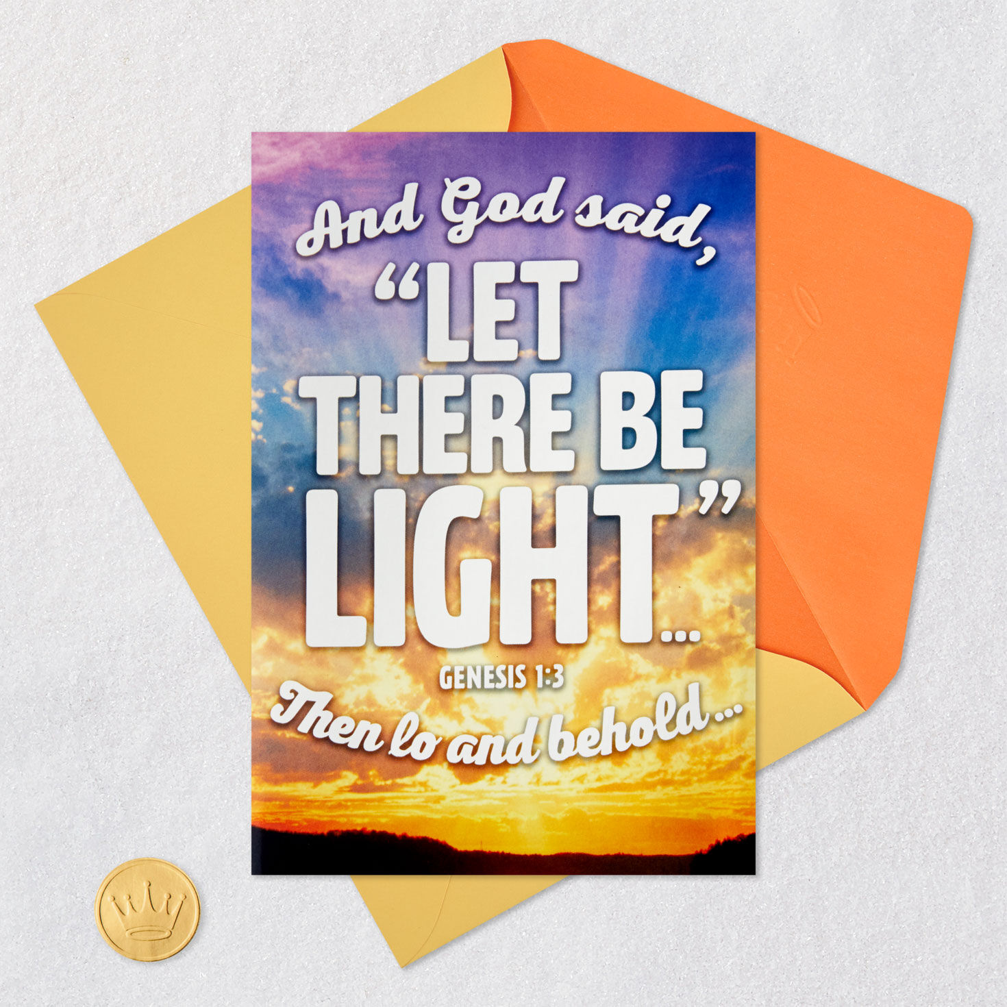 Sunrise Birthday Card With Music and Light Card Front with Envelope and Gold Seal image number 6