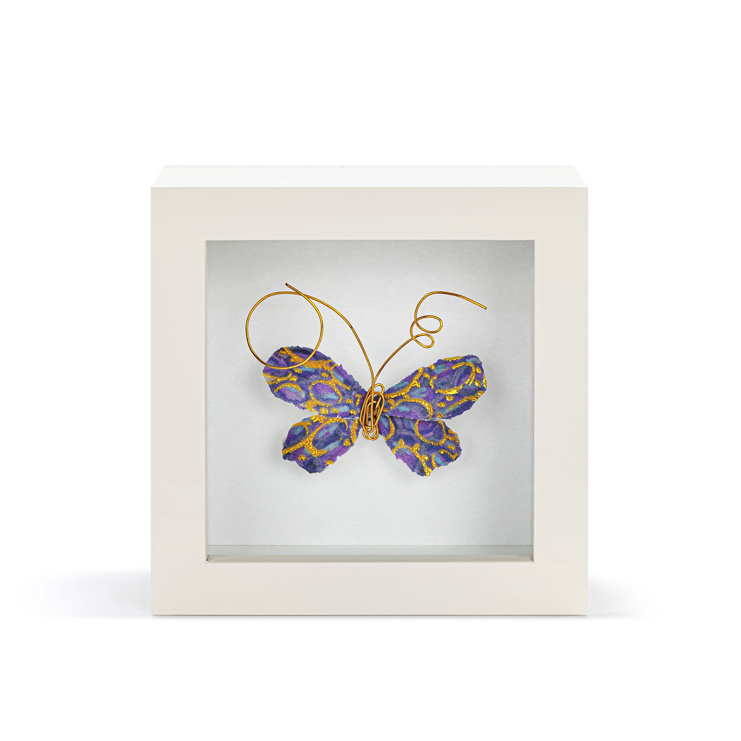 Demdaco Beautiful Soul Purple Butterfly Small Shadow Box Wall Decor, 4"