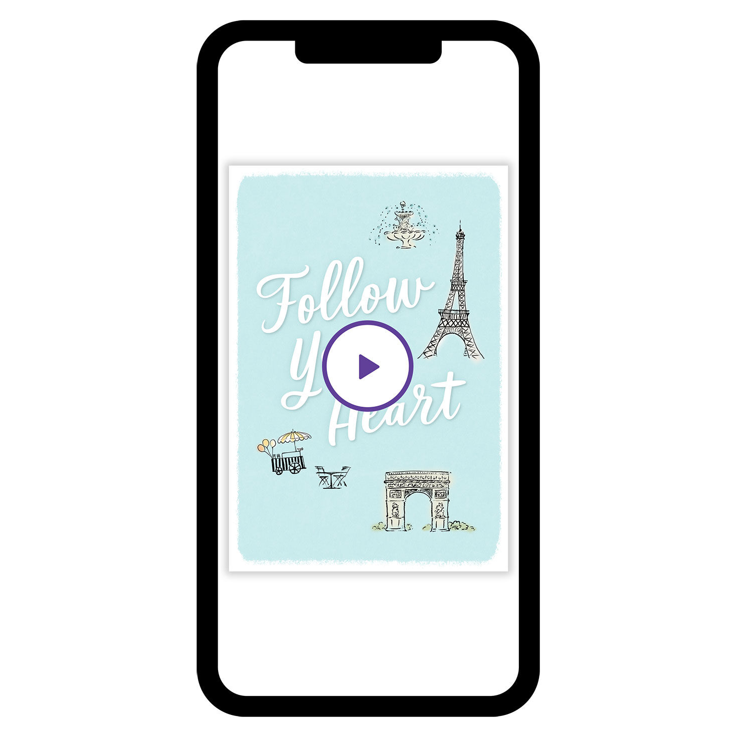 Follow Your Heart Paris Vibe Custom Encouragement eCard